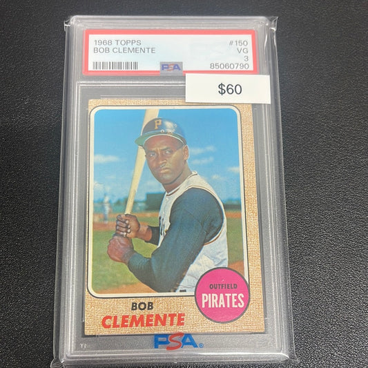 1968 MLB Topps Bob Clemente PSA 3