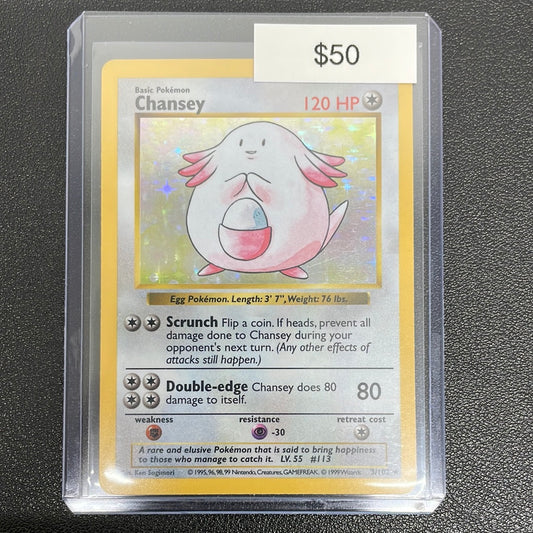 Pokémon Shadowless Chansey (Base Set) 3/102