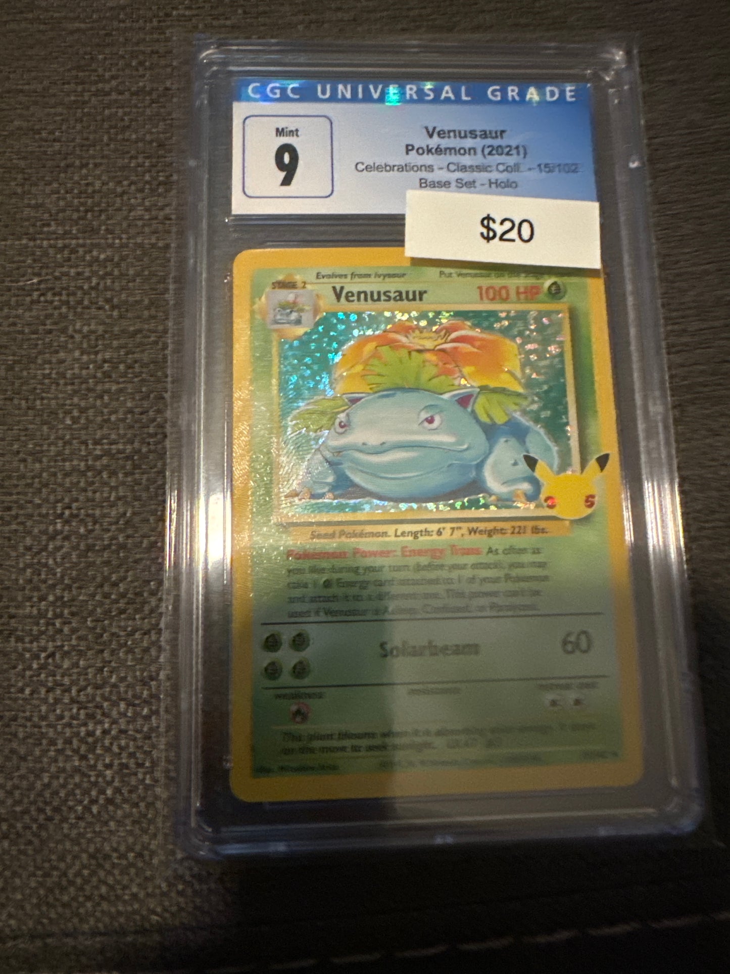 Pokemon Venusaur Celebrations 15/102 CGC 9