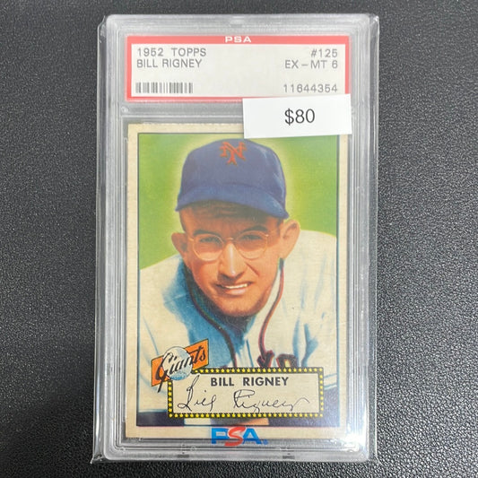 1952 Topps Bill Rigney PSA 6