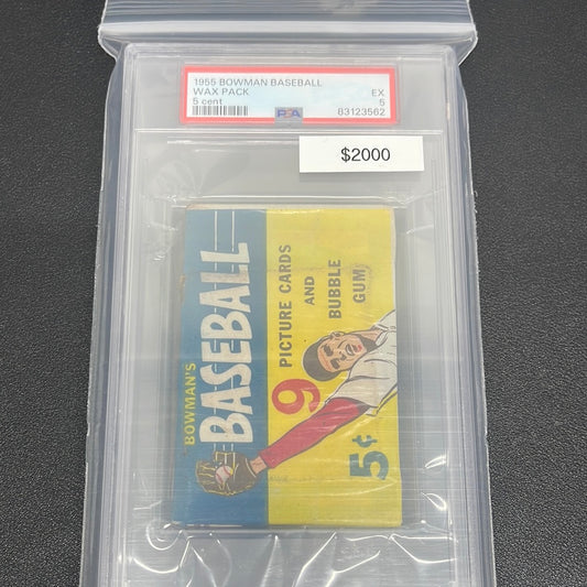 1955 MLB Bowman Baseball Wax Pack 5 cent PSA 5