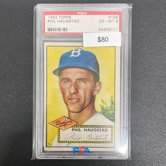 1952 Topps Phil Haugstad PSA 6