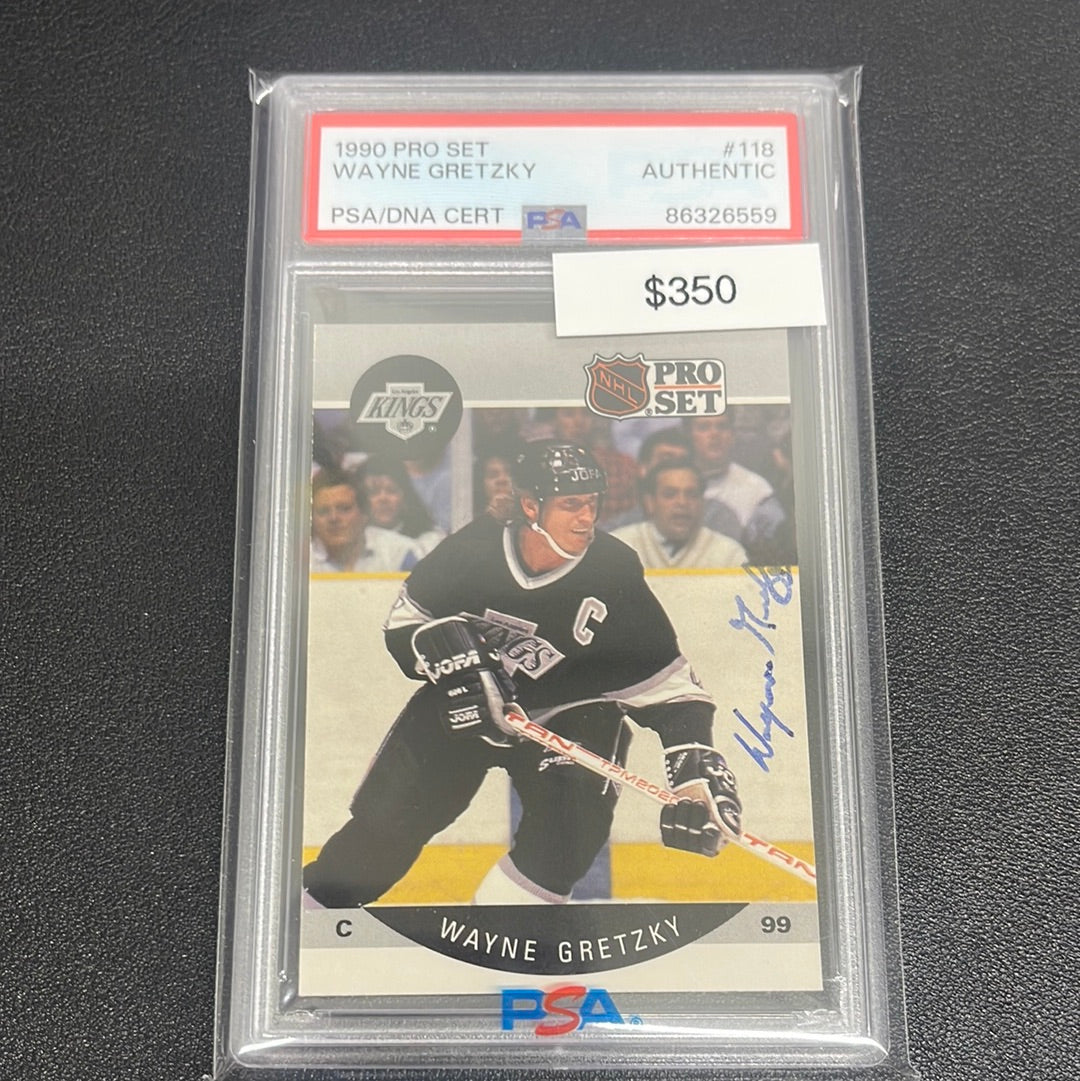 1990 NHL Pro Set Wayne Gretzky Authentic Auto