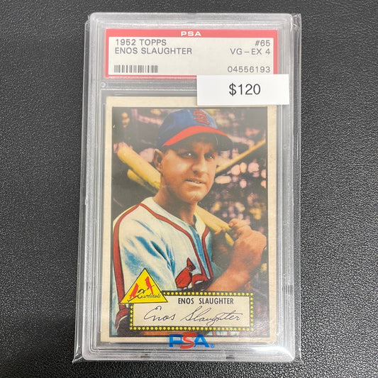 1952 Topps Enos Slaughter PSA 4