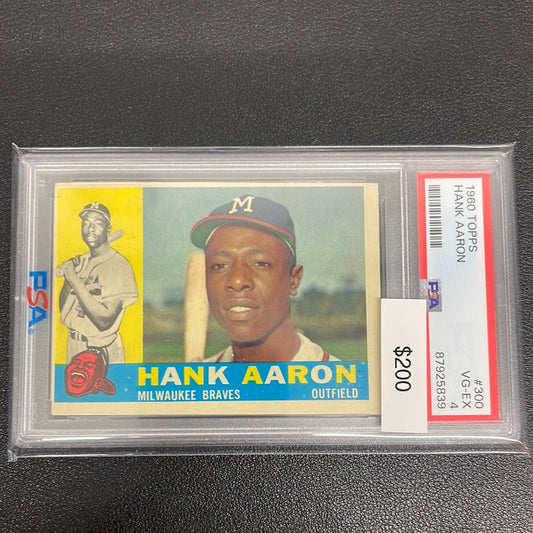 1960 MLB Topps Hank Aaron PSA 4