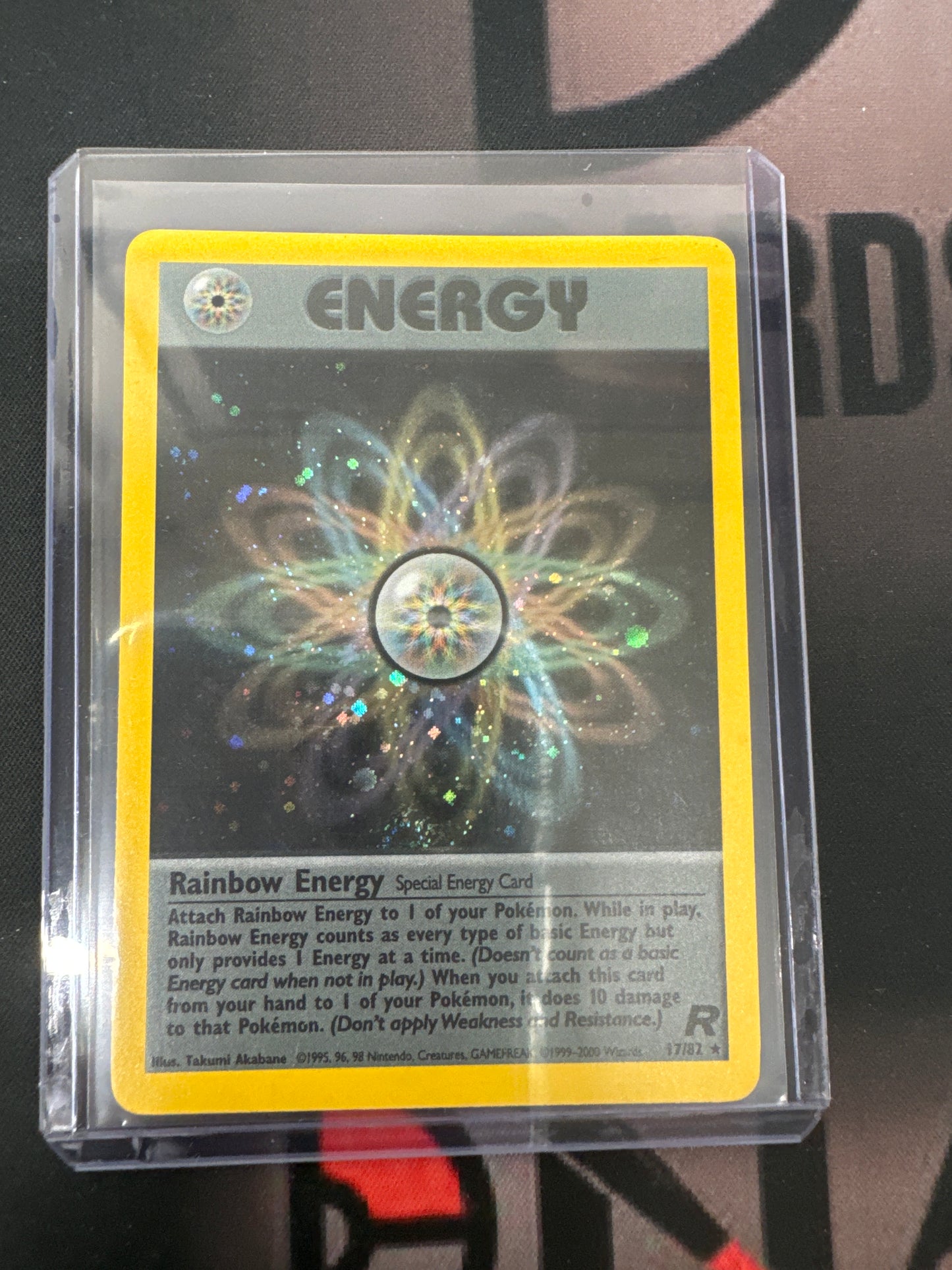 Pokémon Rainbow Energy Team Rocket Holo