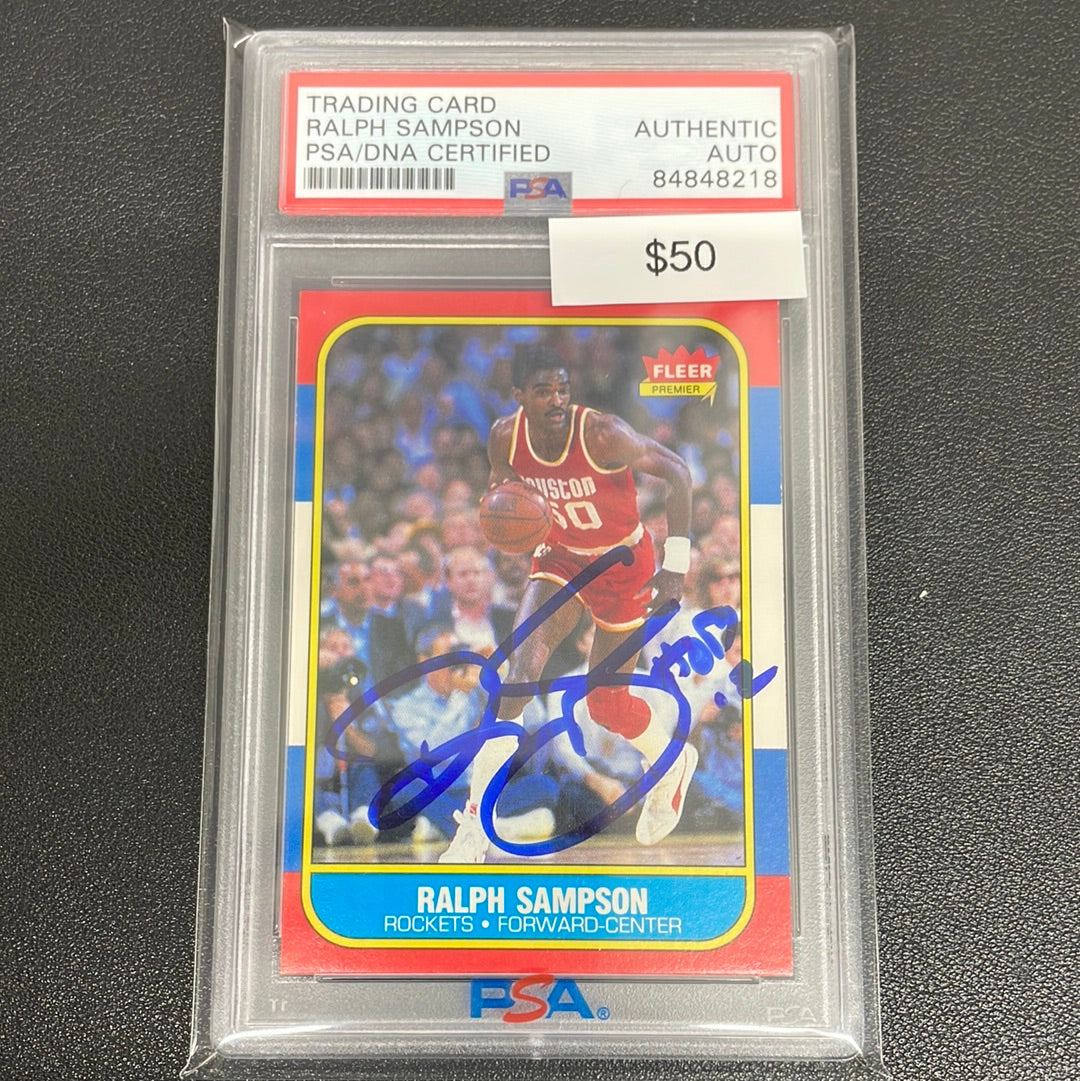 1986 Fleer Premier Ralph Sampson PSA Authenticated Auto