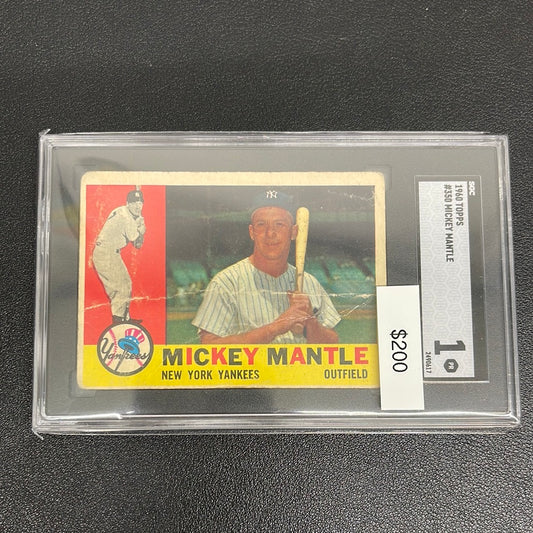 1960 MLB Topps Mickey Mantle SGC 1