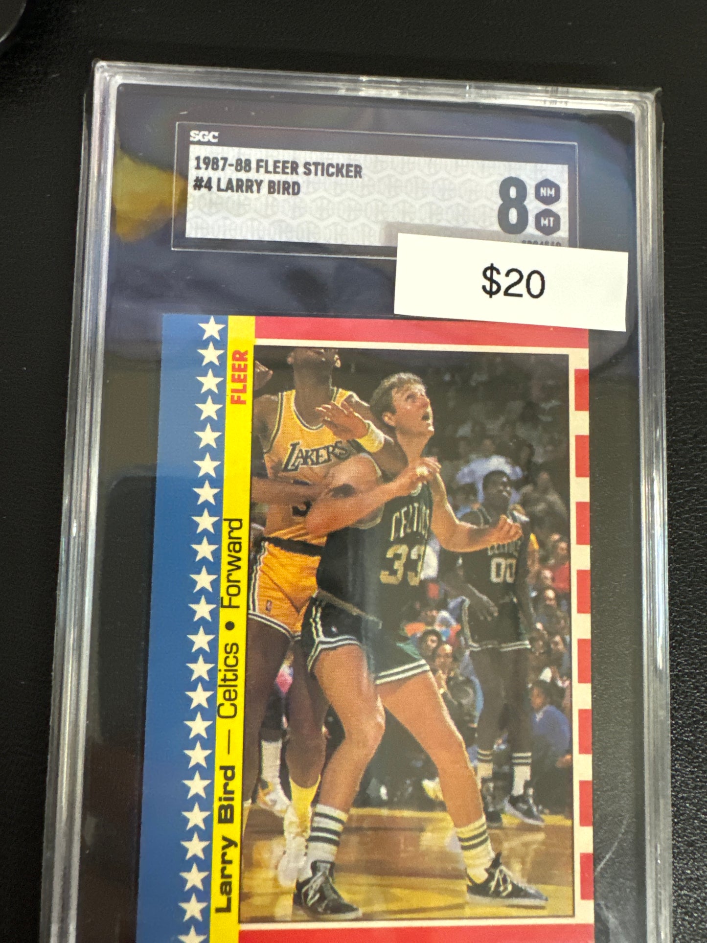 1987-88 Fleer Larry Bird SGC 8