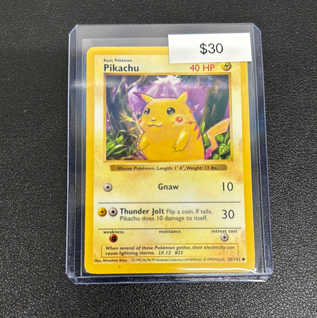 Pokémon Shadowless Pikachu Red Cheeks (Base Set) 58/102