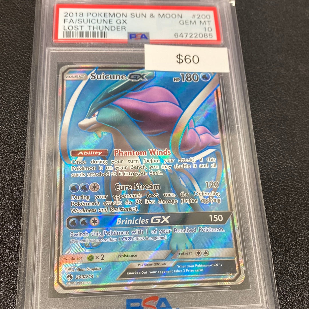 Pokémon Suicune GX 200/214 PSA 10