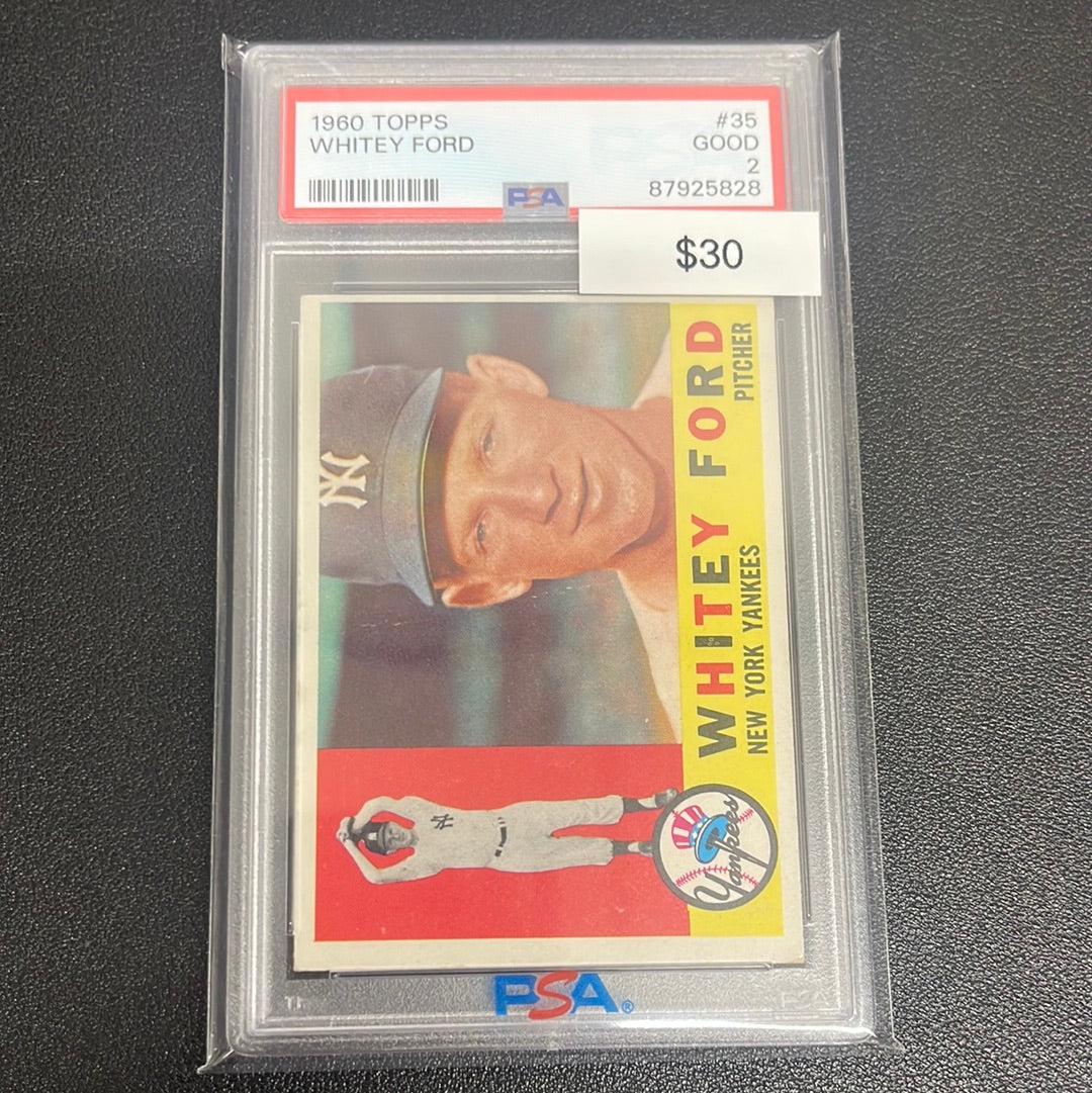 1960 MLB Topps Whitey Ford PSA 2