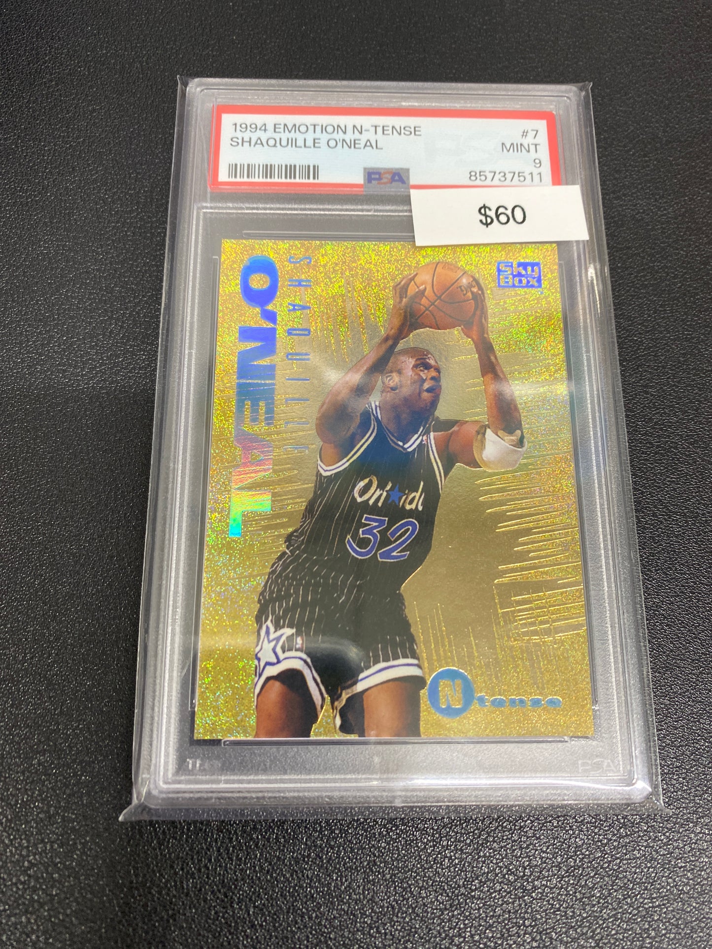 1994 NBA Emotion N-Tense Shaquille O’Neal PSA 9