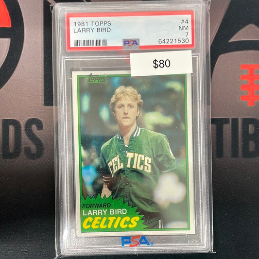 1981 NBA Larry Bird Topps PSA 7