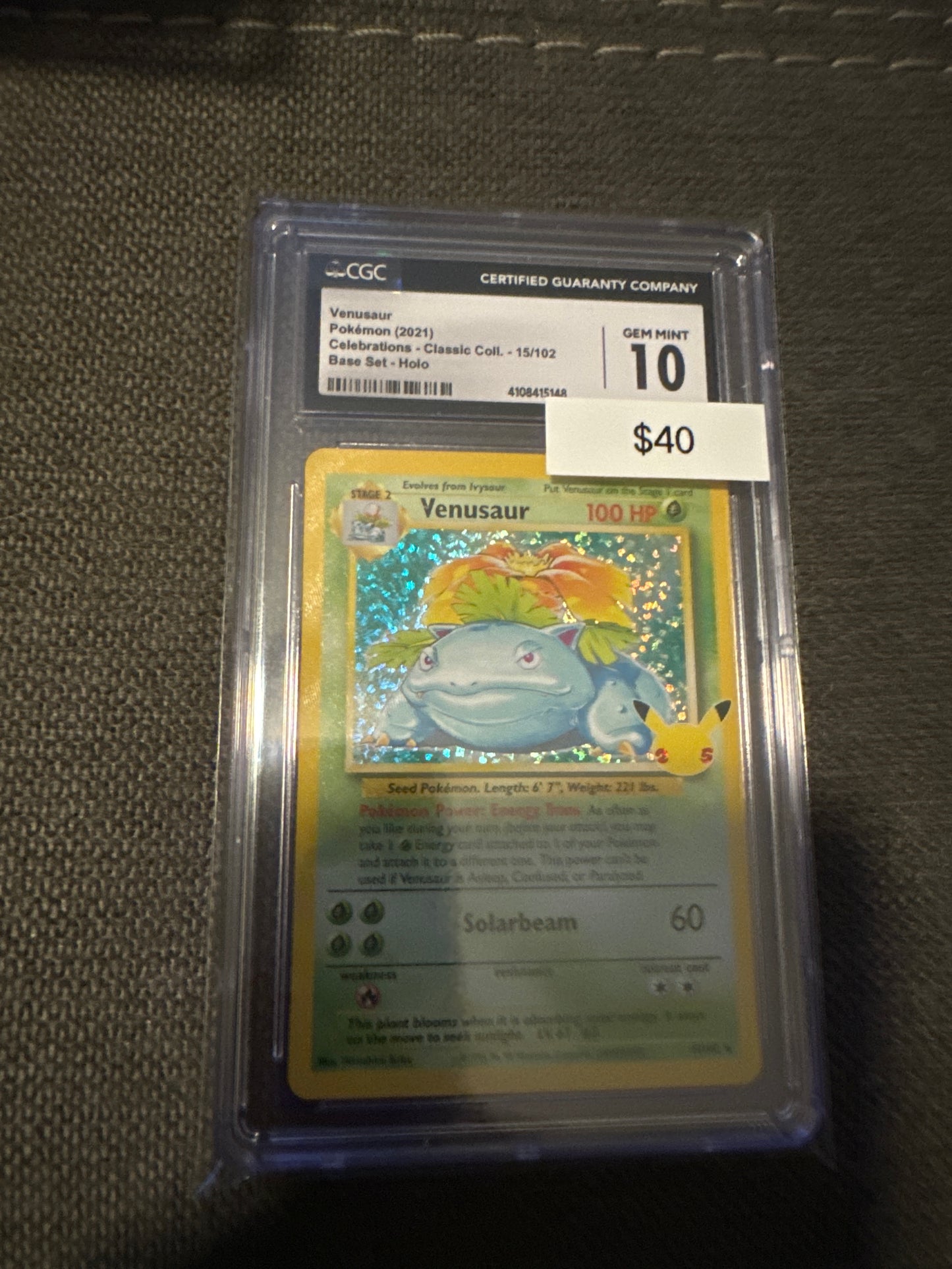 Pokemon Venusaur Celebrations 15/102 CGC 10