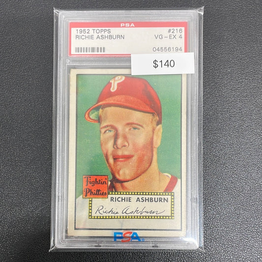 1952 Topps Richie Ashburn PSA 4