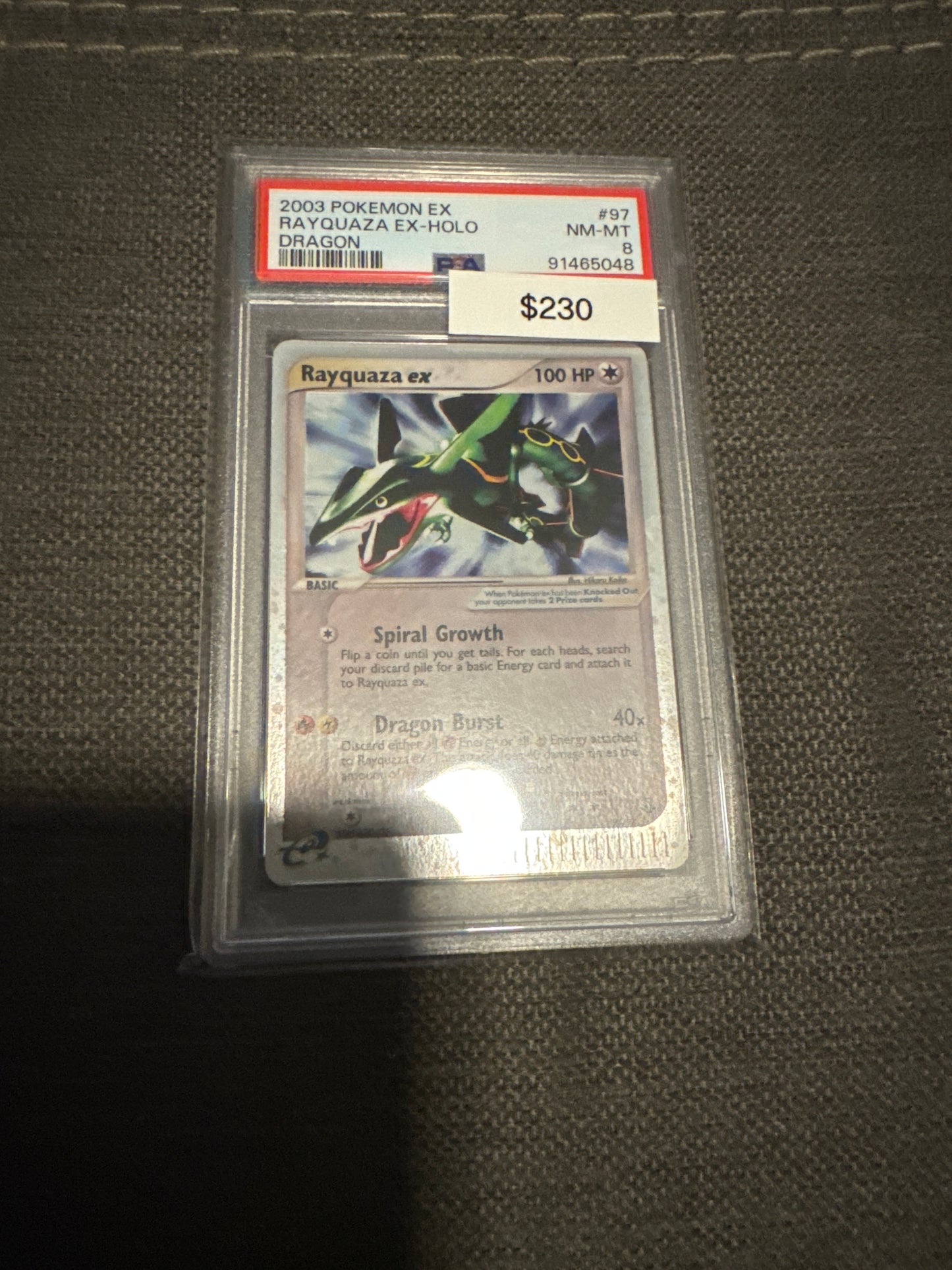 Pokemon Rayquaza ex 97/97 PSA 8