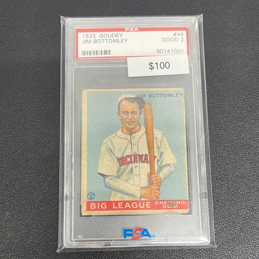 1933 MLB Goudey Jim Bottomley PSA 2