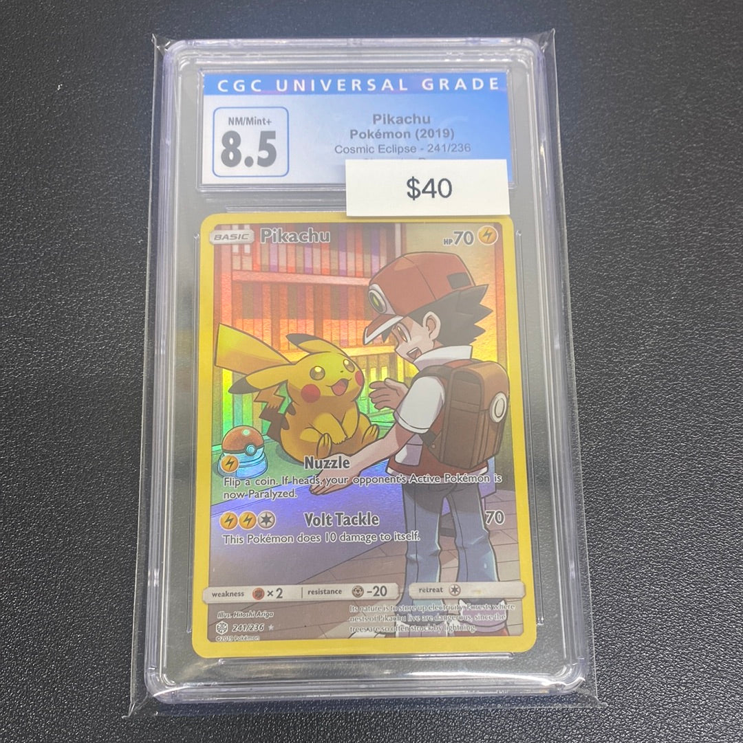 Pokémon Pikachu Cosmic Eclipse Secret 241/236 CGC 8.5