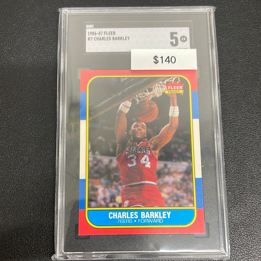 1986-87 NBA Fleer Charles Barkley SGC 5