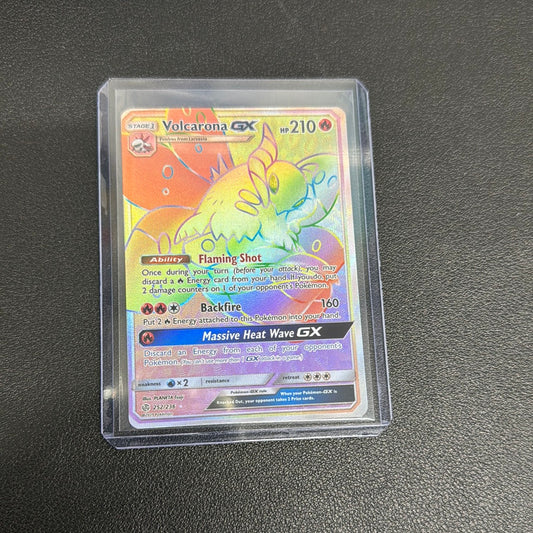 Pokemon Volcarona GX 252/236 rainbow cosmic eclipse