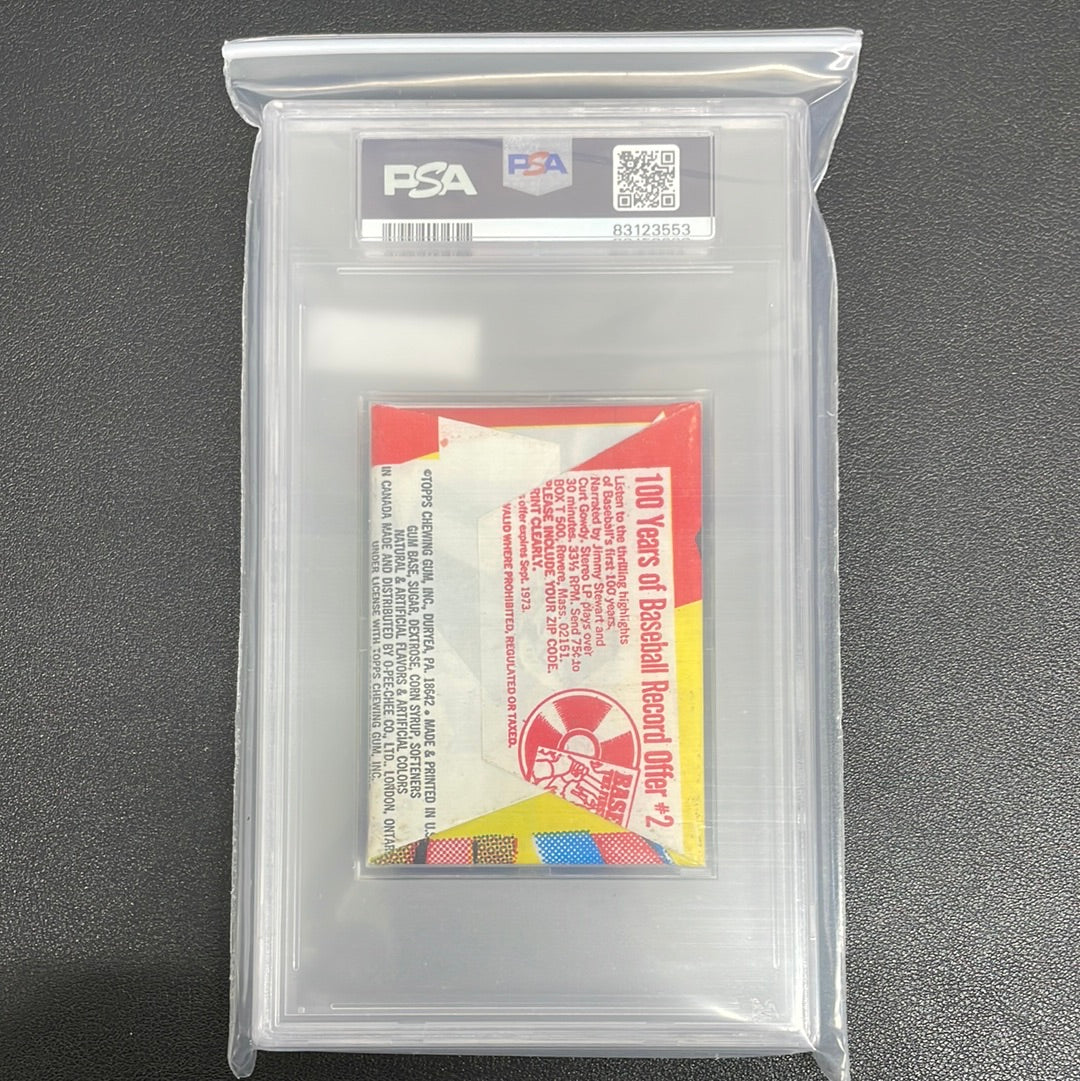 1973 Topps Baseball Wax Pack PSA 7