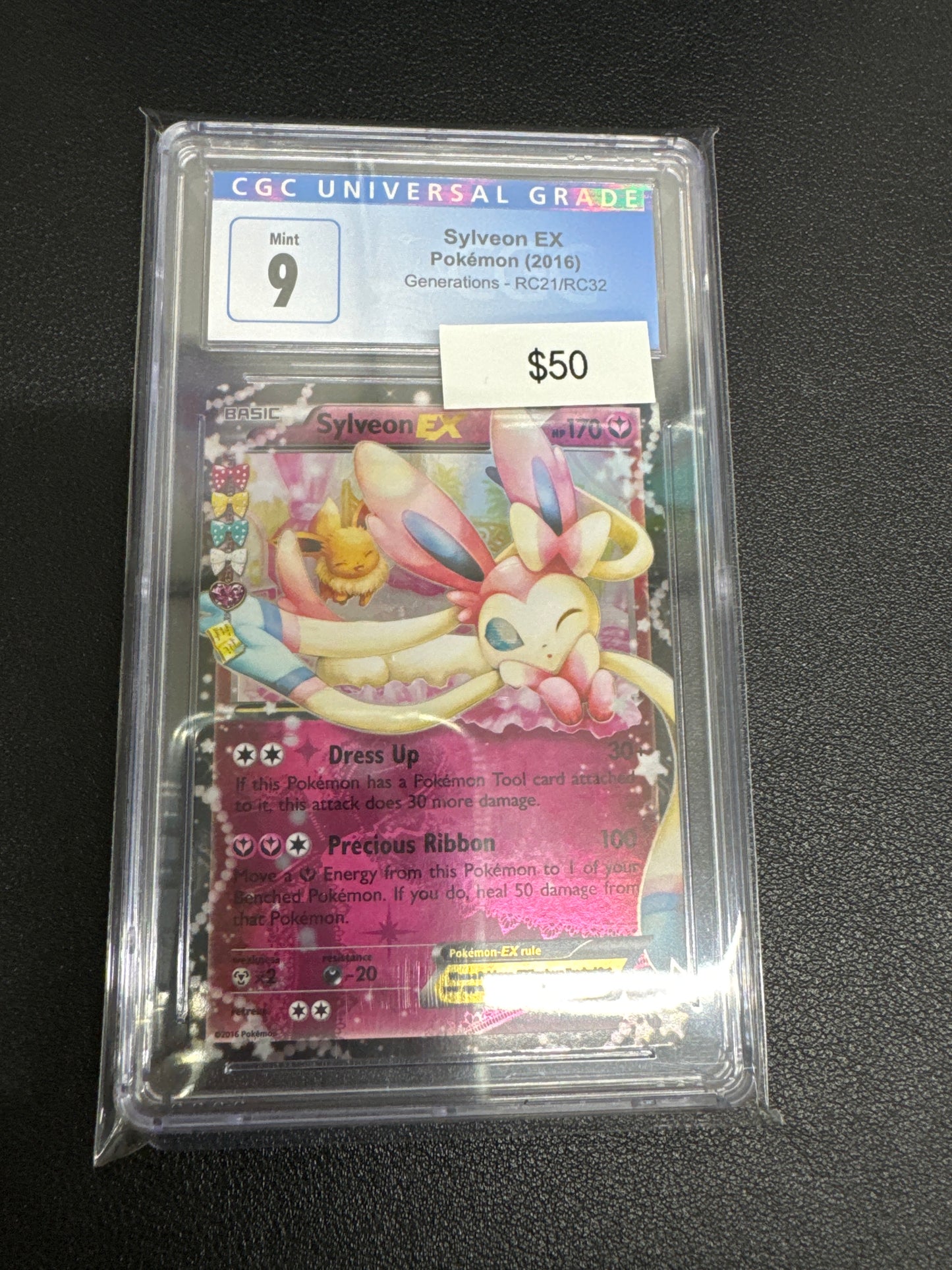 Pokemon Sylveon EX RC21/RC32 CGC 9