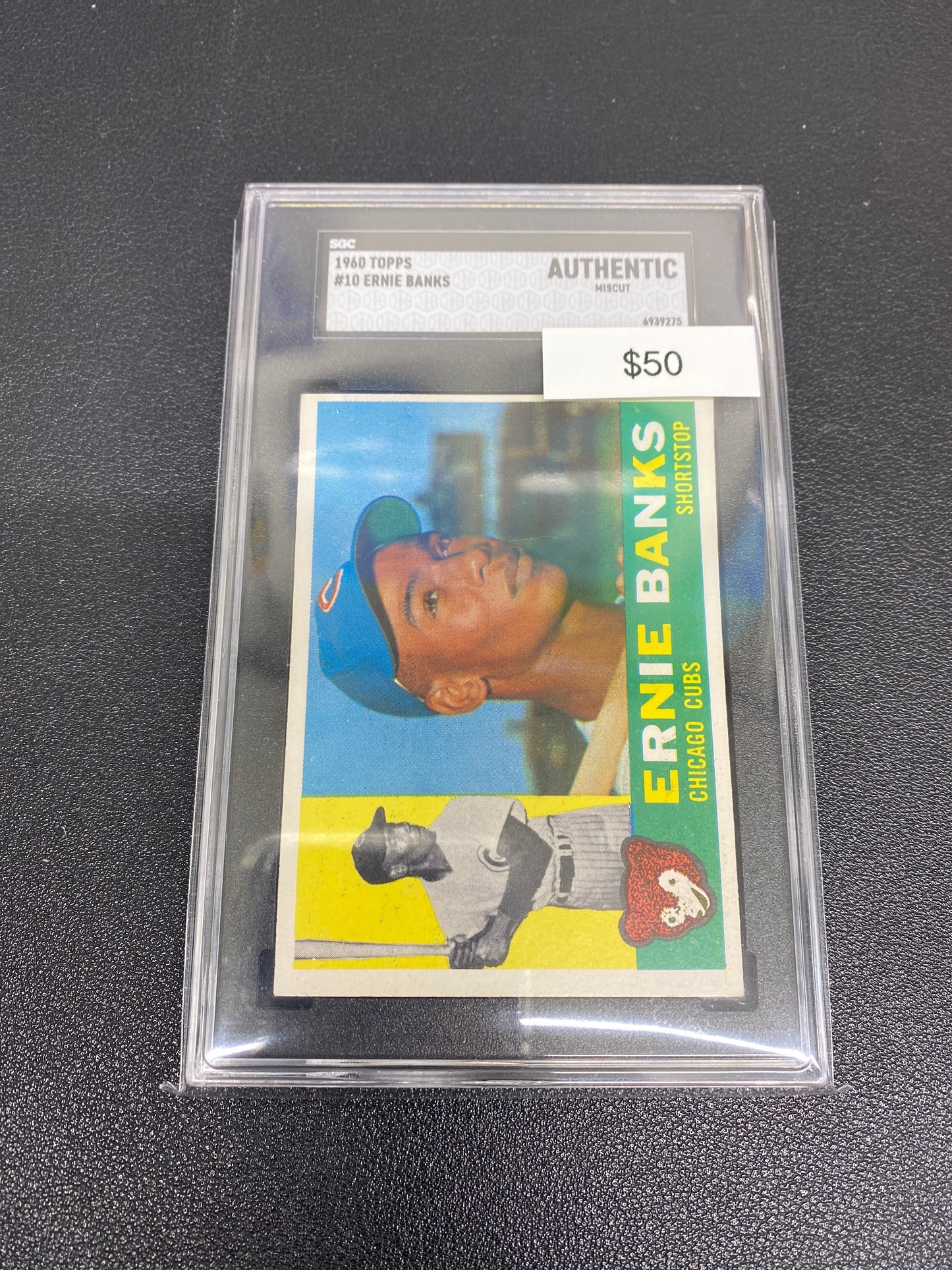 1960 MLB Topps Ernie Banks SGC Authentic