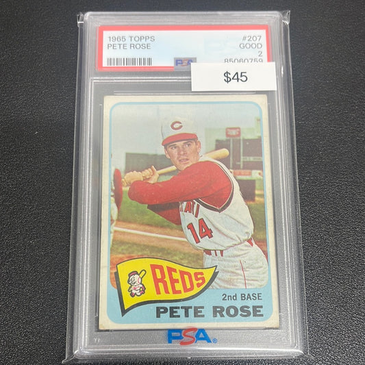 1965 MLB Topps Pete Rose PSA 2