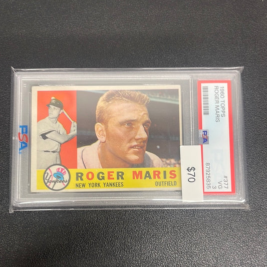 1960 MLB Topps Roger Maris PSA 3