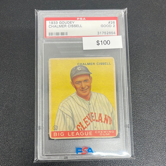 1933 MLB Goudey Chalmer Cissell PSA 2