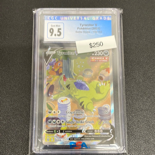 Pokémon Tyranitar V Alternate Art Battle Styles CGC 9.5