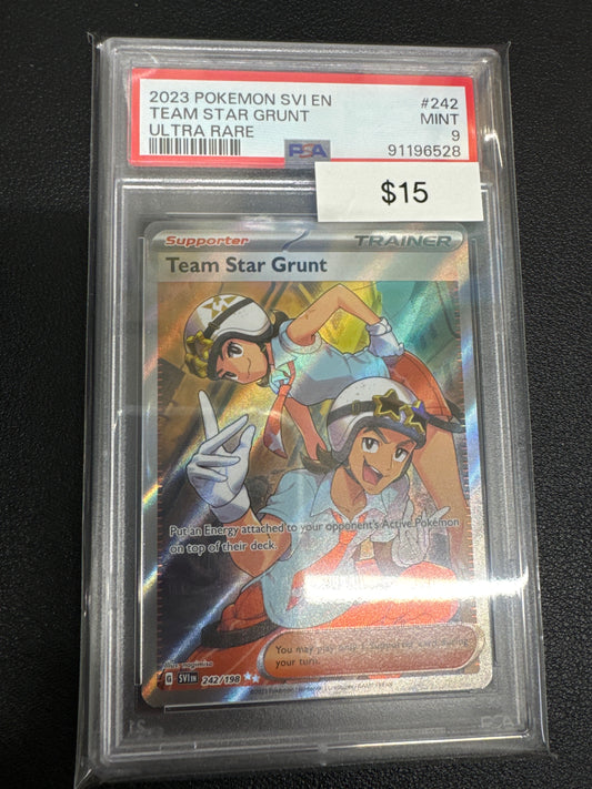 Pokemon Team Star Grunt 242/198 PSA 9