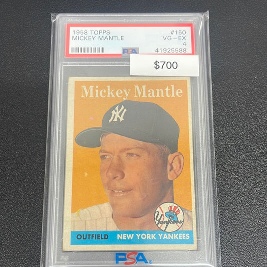 1958 MLB Topps Mickey Mantle PSA 4