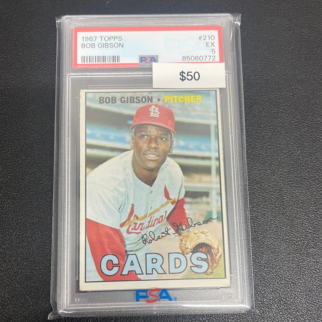 1967 MLB Topps Bob Gibson PSA 5