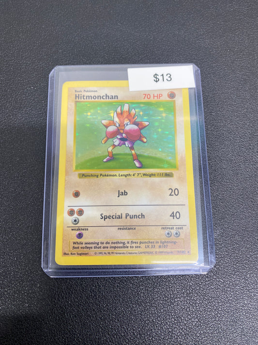 Pokémon Shadowless Hitmonchan (Base Set) 7/102