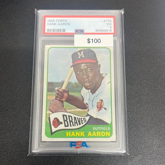 1965 MLB Topps Hank Aaron PSA 3