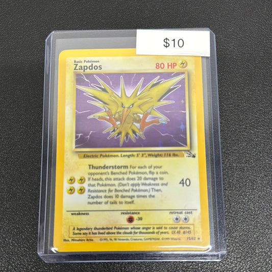 Pokemon Zapdos 15/62 fossil Holo