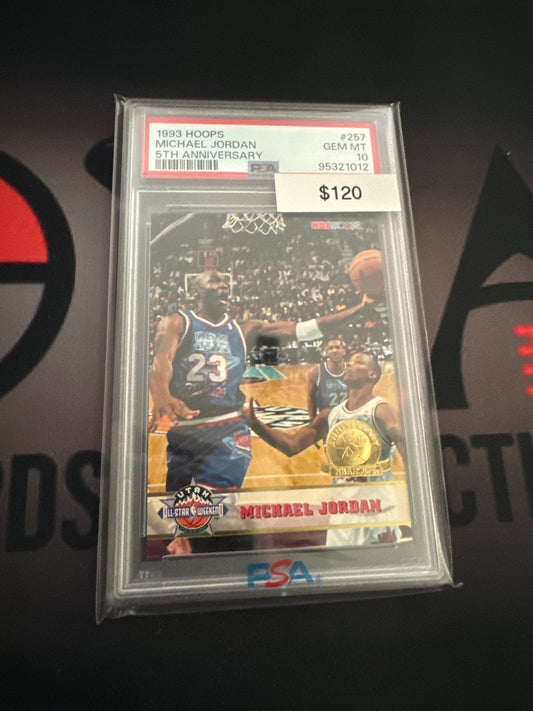 1993 NBA Hoops Michael Jordan 5th anniversary PSA 10