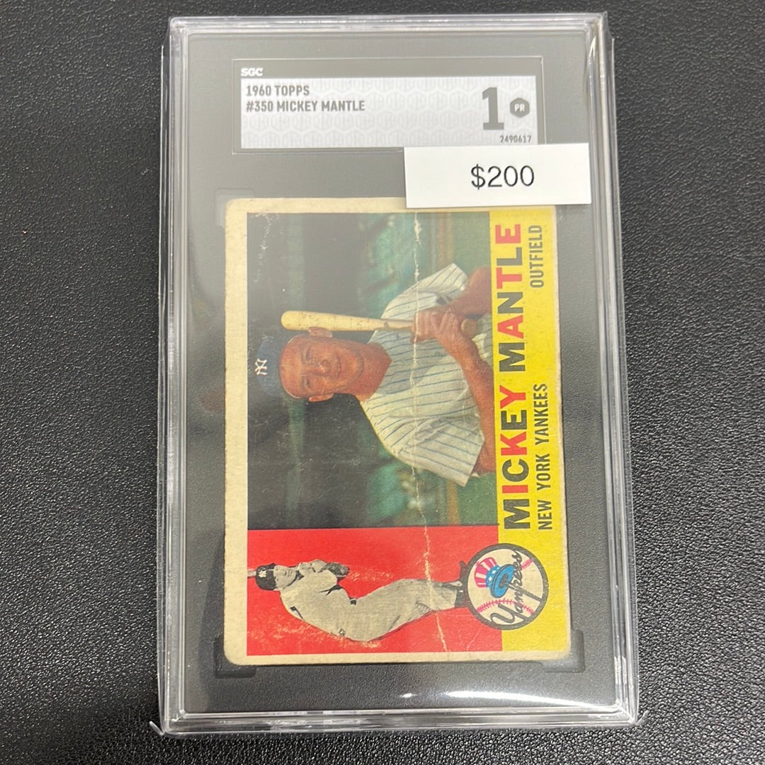 1960 MLB Topps Mickey Mantle SGC 1