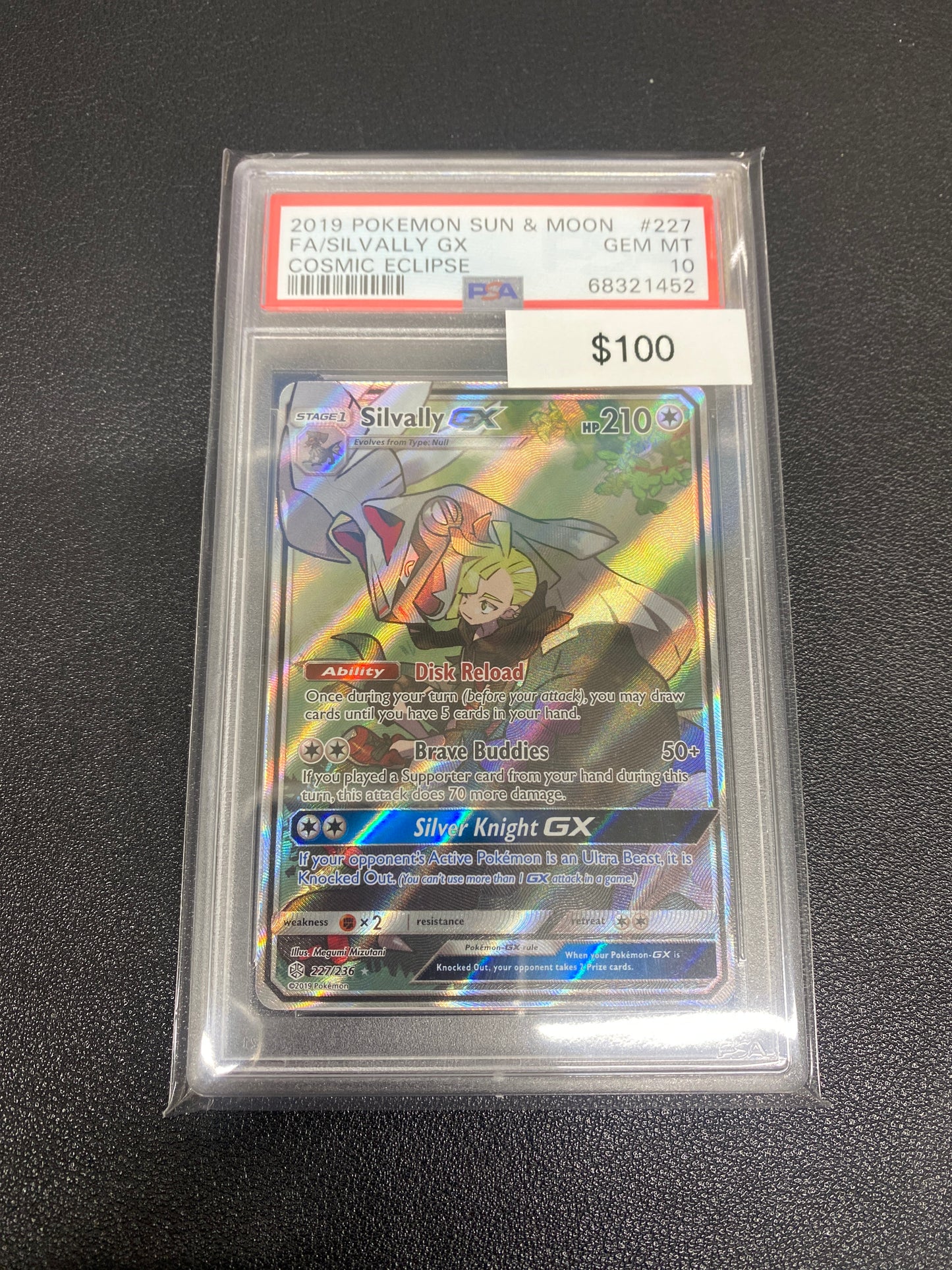 Pokémon Silvally GX Cosmic Eclipse Full Art 227/236 PSA 10