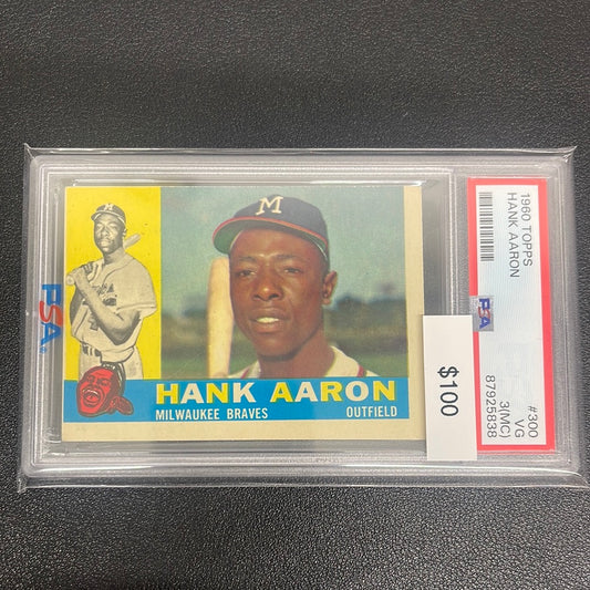 1960 MLB Topps Hank Aaron PSA 3