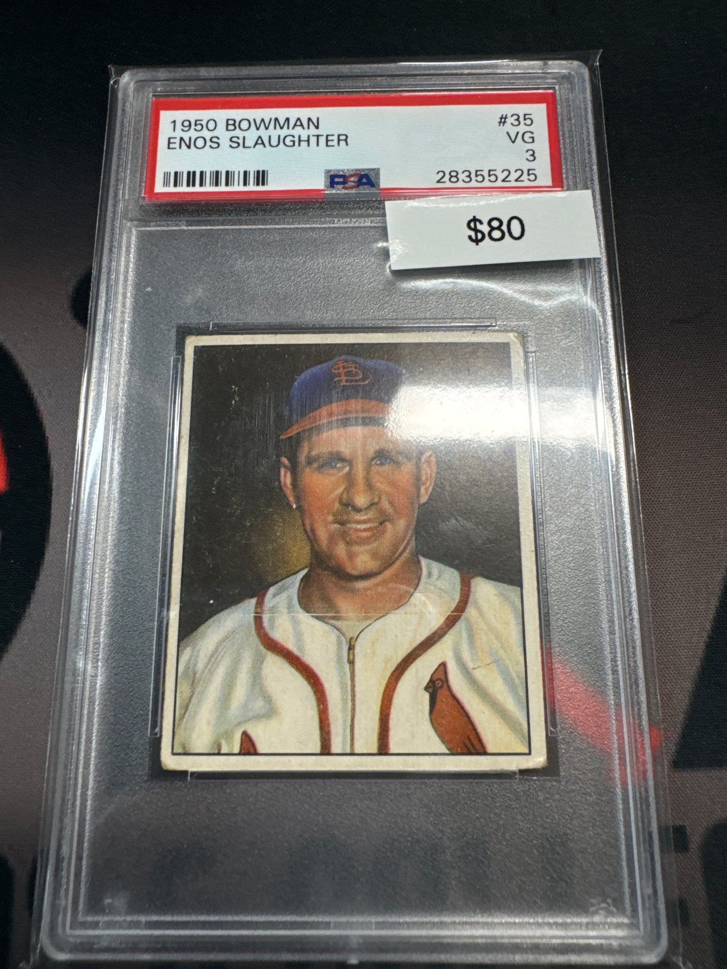 1950 Bowman Enos Slaughter PSA 3