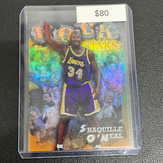 1997 NBA Shaquille O’Neal Topps Rock Stars Refractor