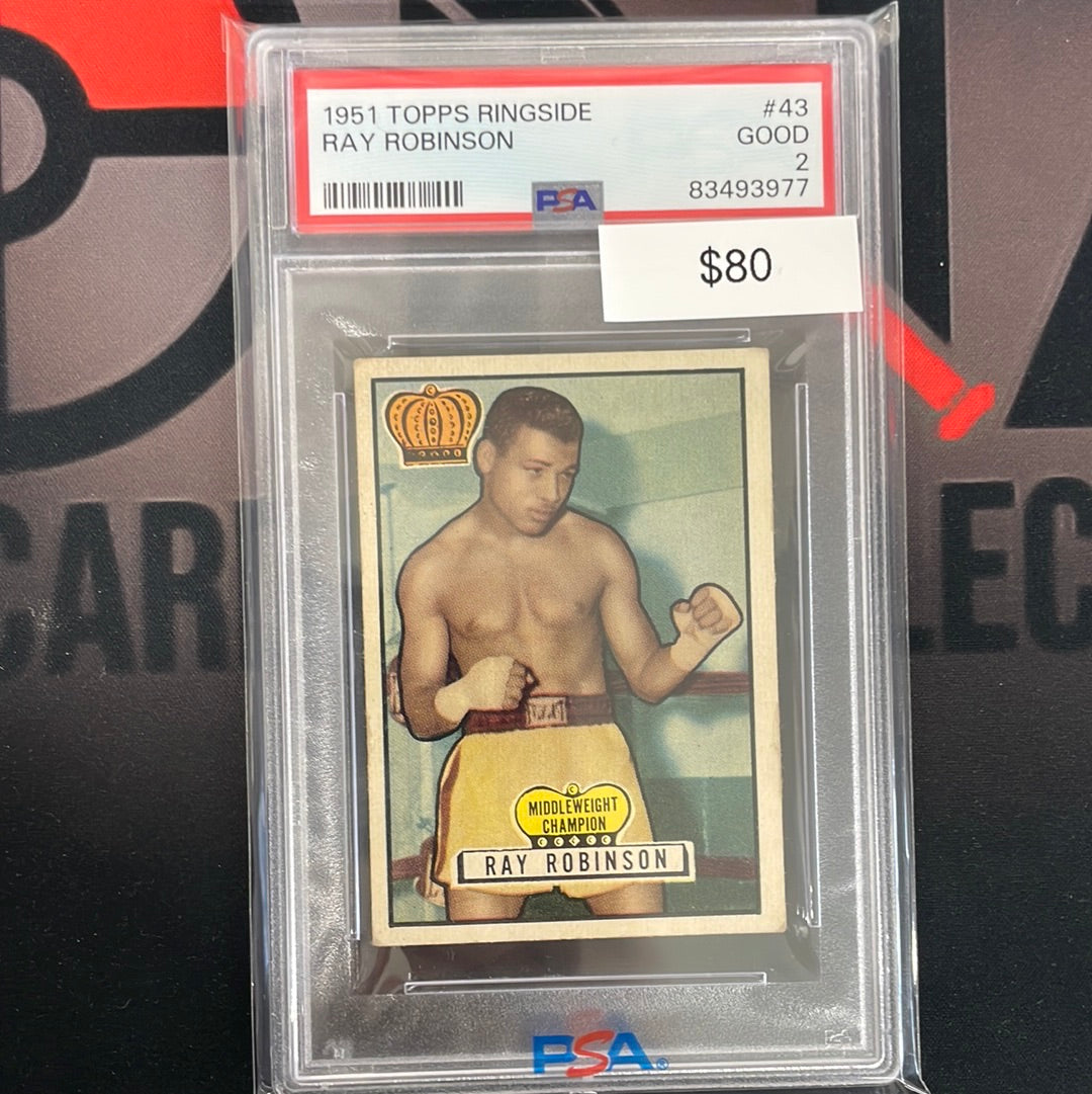 1951 Topps Ringside Ray Robinson PSA 2