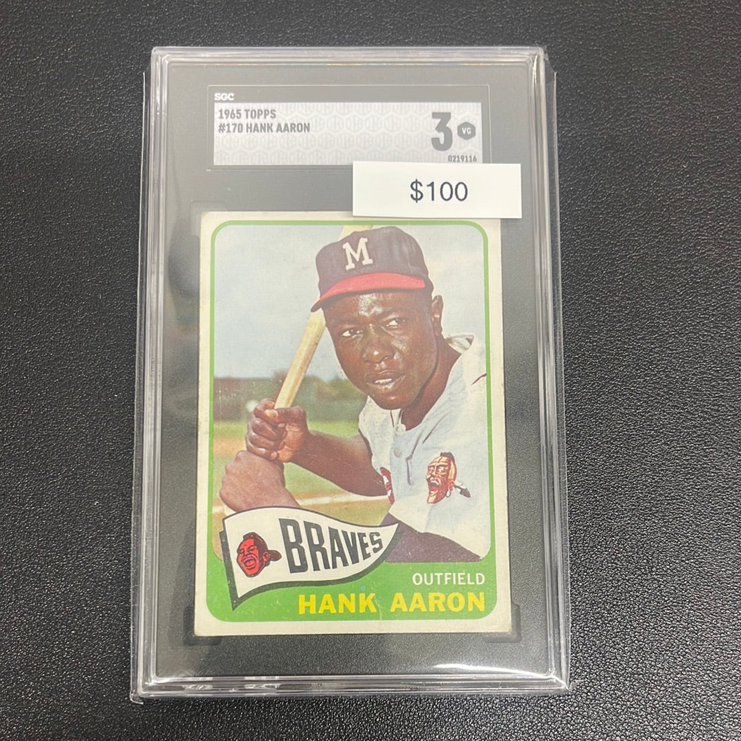 1965 MLB Topps Hank Aaron SGC 3