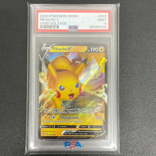 Pokémon Pikachu V Vivid Voltage 043/185 PSA 9