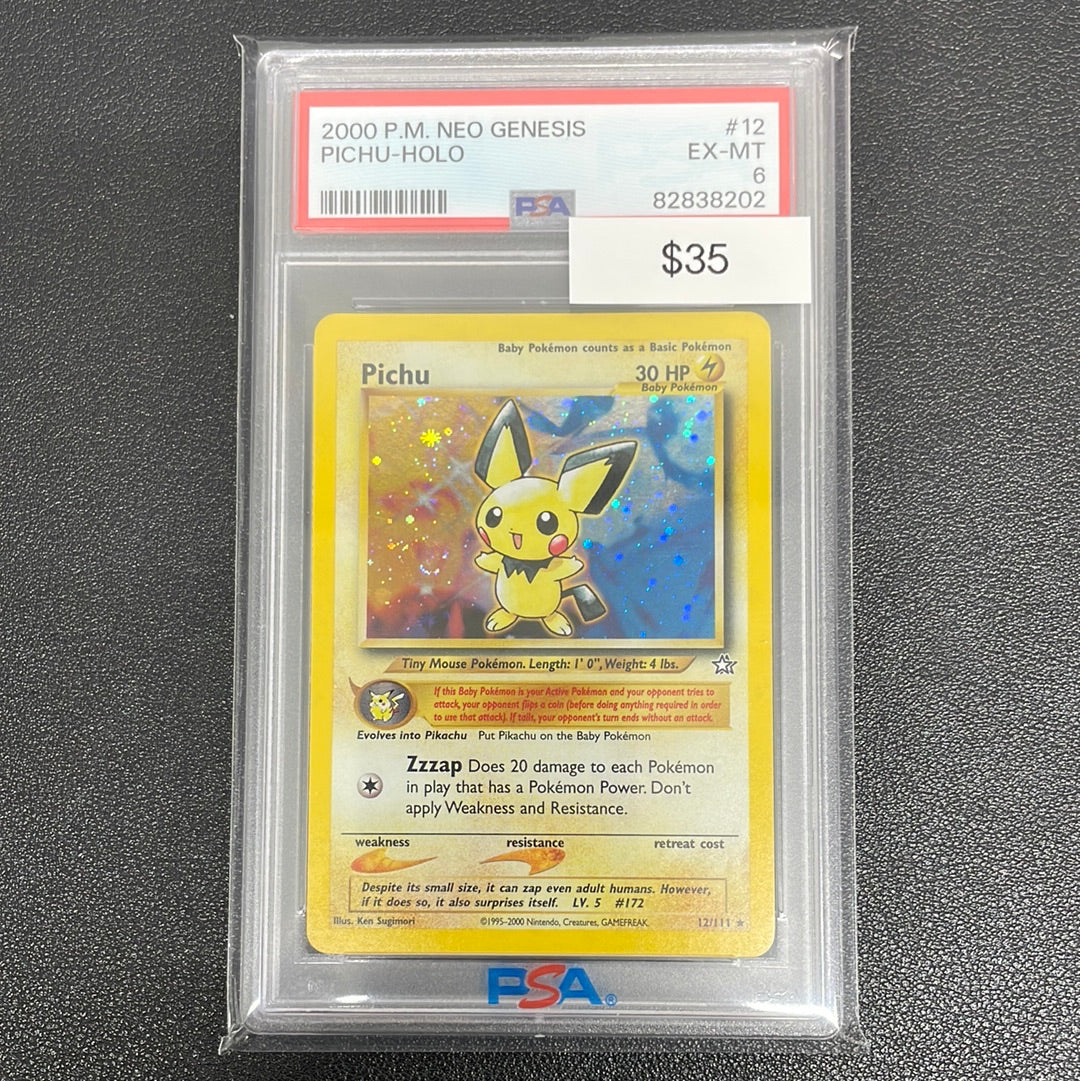 Pokémon Pichu (Neo Genesis) 12/111 PSA 6