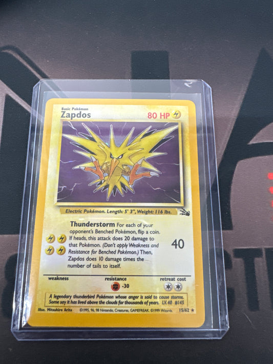 Pokemon Zapdos 15/62 fossil Holo