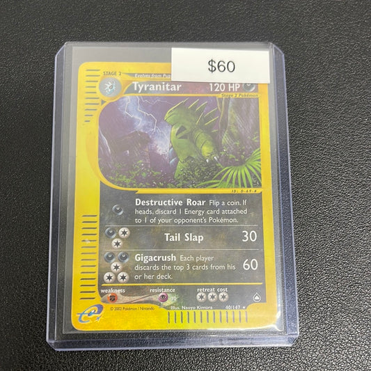 Pokémon Tyranitar Aquapolis Reverse Holo 40/147